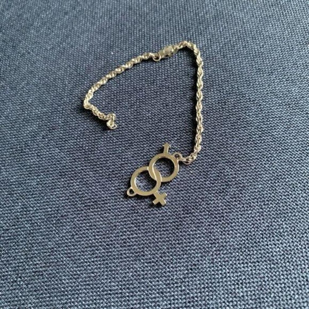🌷SALE Speidel USA Vintage Silver Tone Male Female Charm